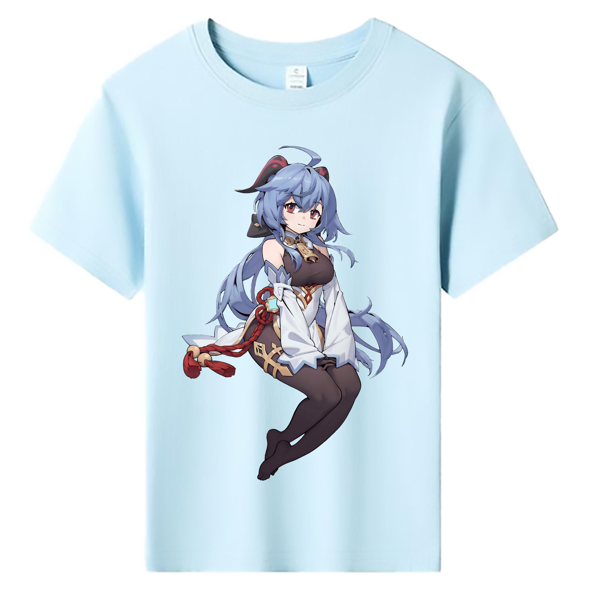 げんし神 甘雨 かんう genshin Ganyu 綿100％キッズTシャツ（フロントプリント）